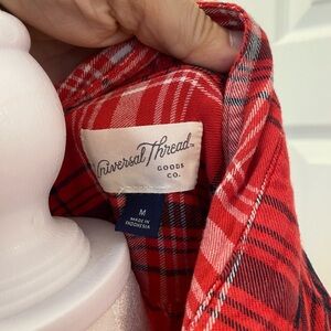 Universal Thread Vibrant Red Checkered Top